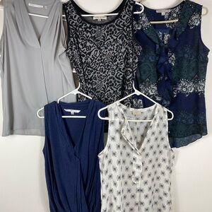Sleeveless Tops Blouse Bundle of 4 Medium
